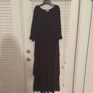 Dainty Jewells Purple Tiered Long Sleeve Maxi Dress
